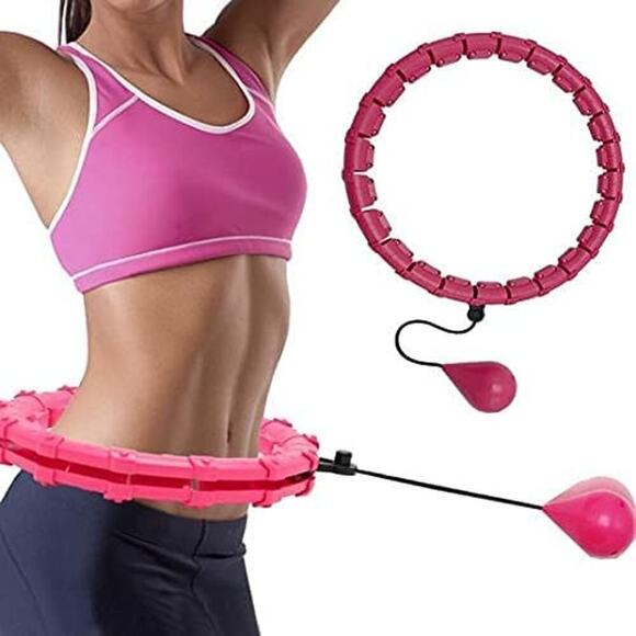 Smart Weighted Hula Hoop for Weight loss Fitness Hula Hoop for Adults (pink) - Picture 1 of 6